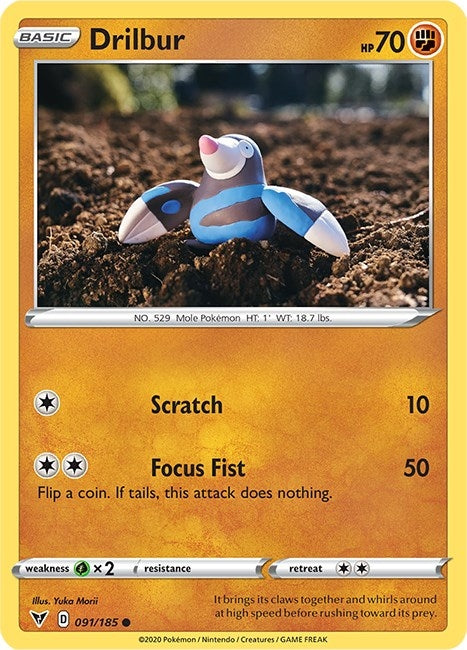 Image for Drilbur (SWSH04: Vivid Voltage) (091/185) - Pokemon