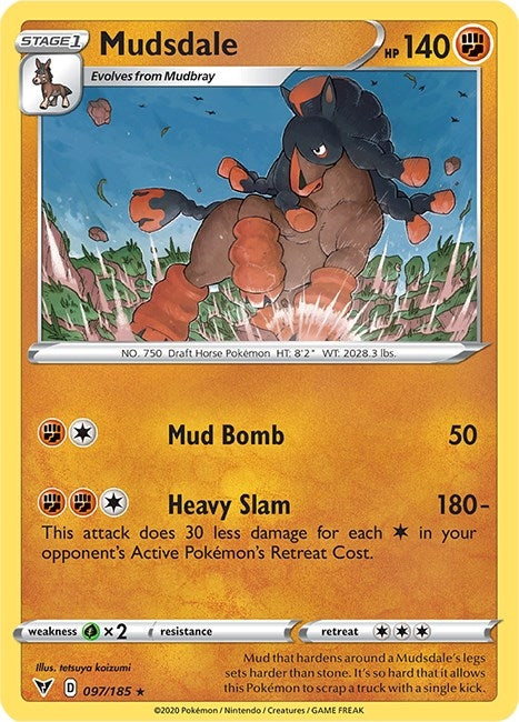 Image for Mudsdale (SWSH04: Vivid Voltage) (097/185) - Pokemon