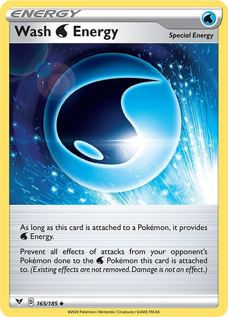 Image for Wash Water Energy (SWSH04: Vivid Voltage) (165/185) - Pokemon