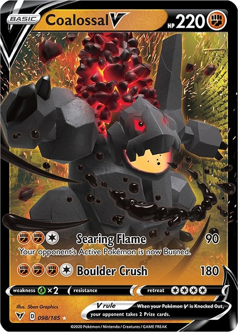 Image for Coalossal V (SWSH04: Vivid Voltage) (098/185) - Pokemon