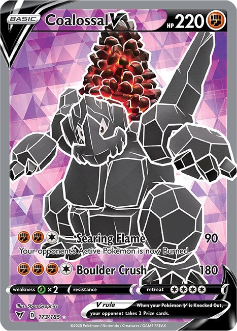 Image for Coalossal V (Full Art) (SWSH04: Vivid Voltage) (173/185) - Pokemon