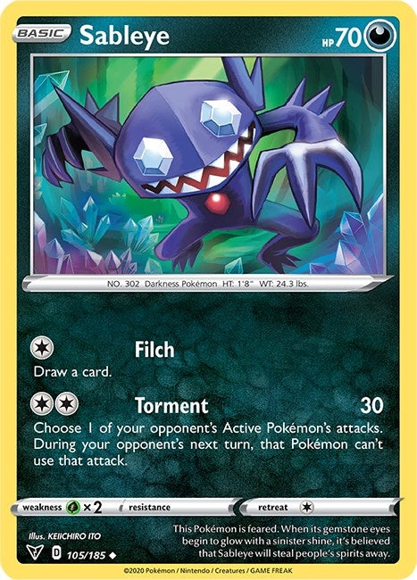 Image for Sableye (SWSH04: Vivid Voltage) (105/185) - Pokemon