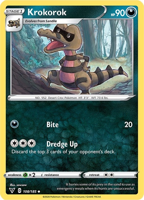 Image for Krokorok (SWSH04: Vivid Voltage) (108/185) - Pokemon