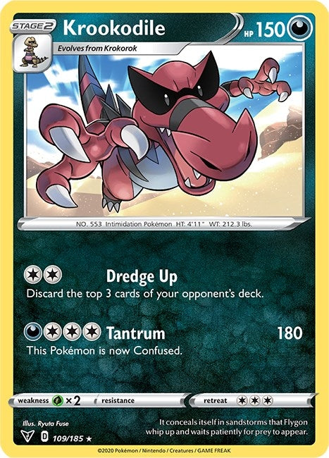 Image for Krookodile (SWSH04: Vivid Voltage) (109/185) - Pokemon