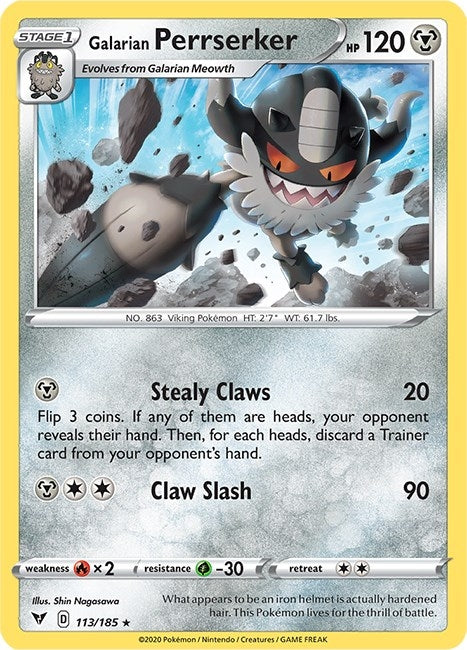 Image for Galarian Perrserker (SWSH04: Vivid Voltage) (113/185) - Pokemon
