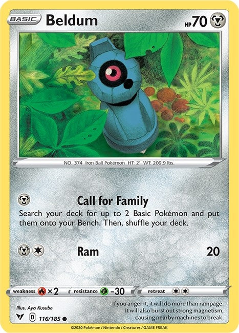 Image for Beldum (SWSH04: Vivid Voltage) (116/185) - Pokemon