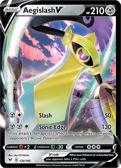 Image for Aegislash V (SWSH04: Vivid Voltage) (126/185) - Pokemon