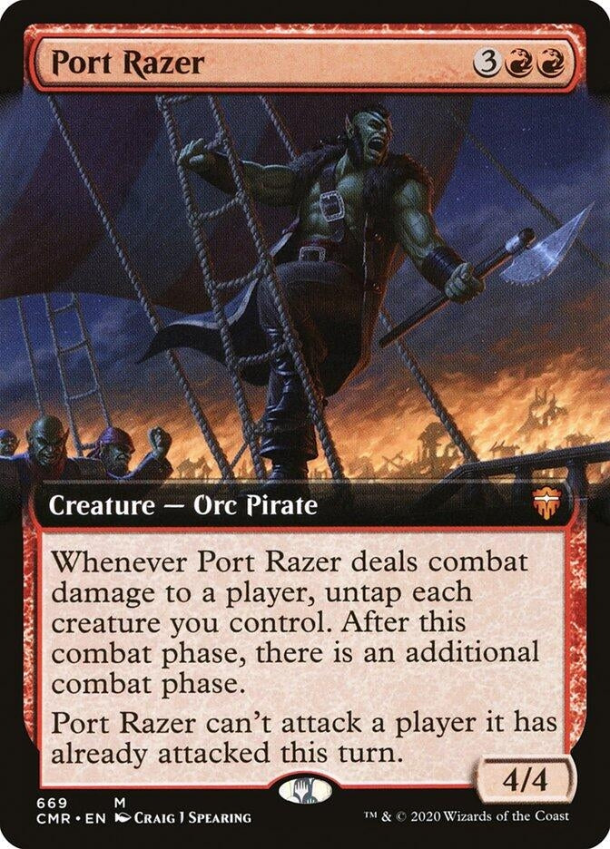 Image for Port Razer (Extended Art) (Commander Legends) (669) - Magic: The Gathering