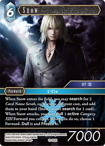 Image for Snow (Opus XII) (12-033R) - Final Fantasy TCG
