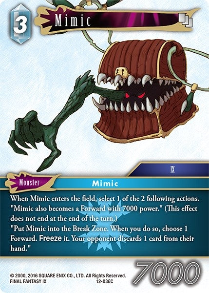 Image for Mimic (Opus XII) (12-036C) - Final Fantasy TCG