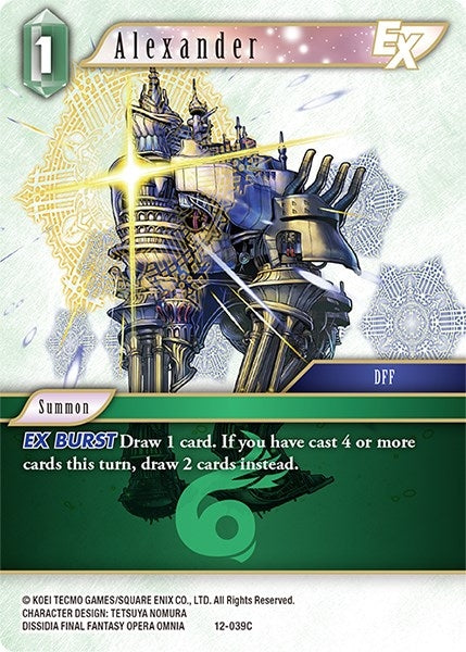 Image for Alexander EX (Opus XII) (12-039C) - Final Fantasy TCG