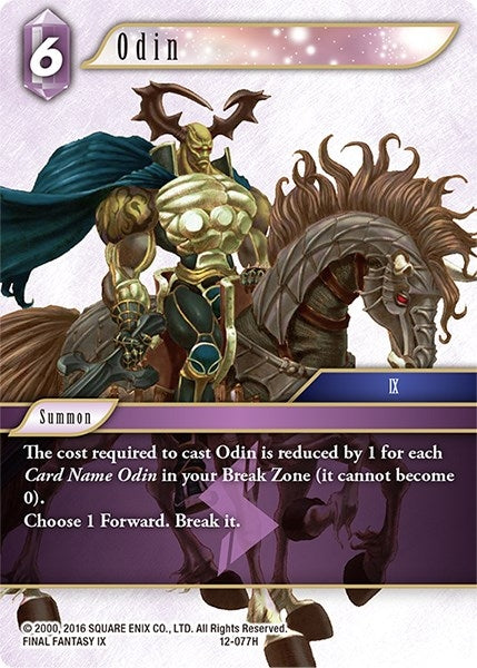 Image for Odin (Opus XII) (12-077H) - Final Fantasy TCG