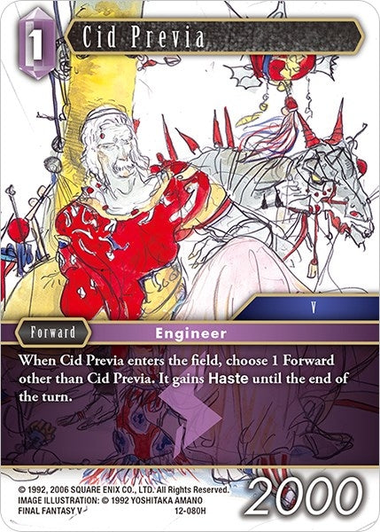 Image for Cid Previa (Opus XII) (12-080H) - Final Fantasy TCG