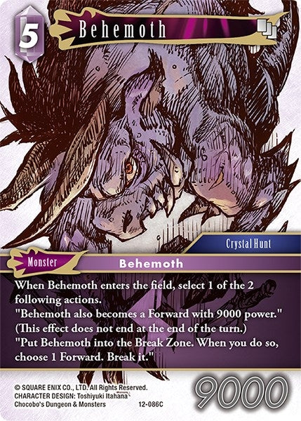 Image for Behemoth (Opus XII) (12-086C) - Final Fantasy TCG