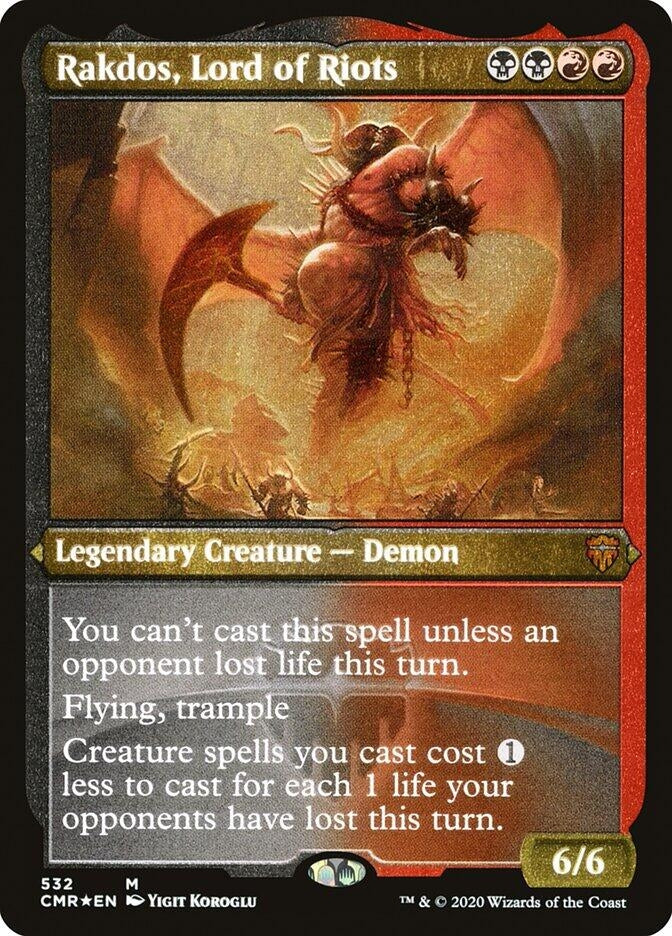 Image for Rakdos, Lord of Riots (Foil Etched) (Commander Legends) (532) - Magic: The Gathering