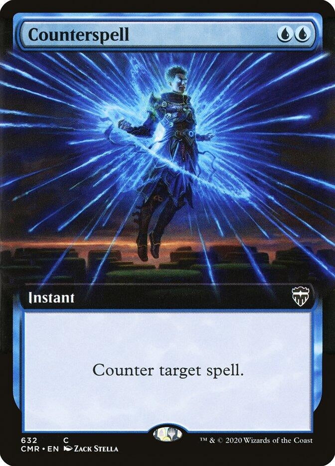 Image for Counterspell (Extended Art) (Commander Legends) (632) - Magic: The Gathering