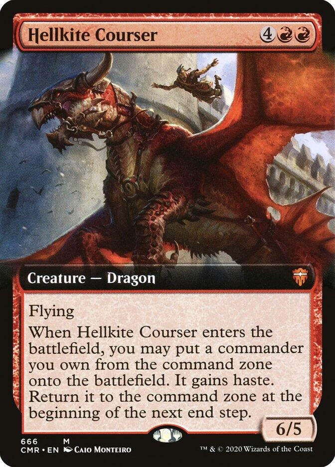 Image for Hellkite Courser (Extended Art) (Commander Legends) (666) - Magic: The Gathering