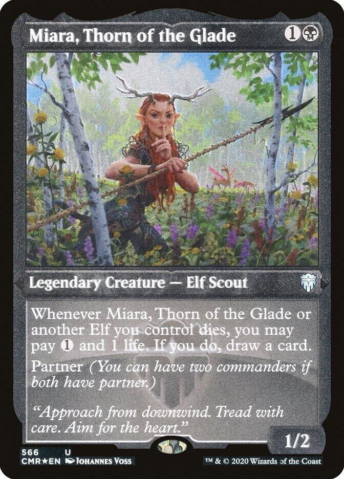 Image for Miara, Thorn of the Glade (Foil Etched) (Commander Legends) (566) - Magic: The Gathering