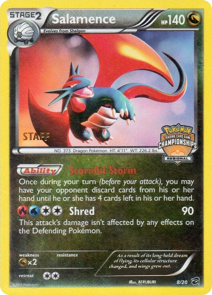 Image for Salamence - 8/20 (Regional Championships) [Staff] (League & Championship Cards) (008/020) - Pokemon