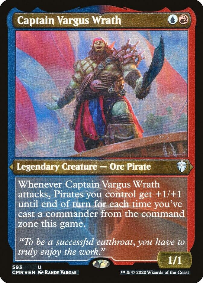 Image for Captain Vargus Wrath (Foil Etched) (Commander Legends) (593) - Magic: The Gathering