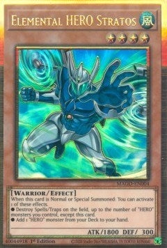 Image for Elemental HERO Stratos (Maximum Gold) (MAGO-EN004) - YuGiOh