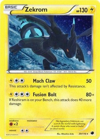 Image for Zekrom - 39/116 (Cosmos Holo) (Miscellaneous Cards & Products) (039/116) - Pokemon