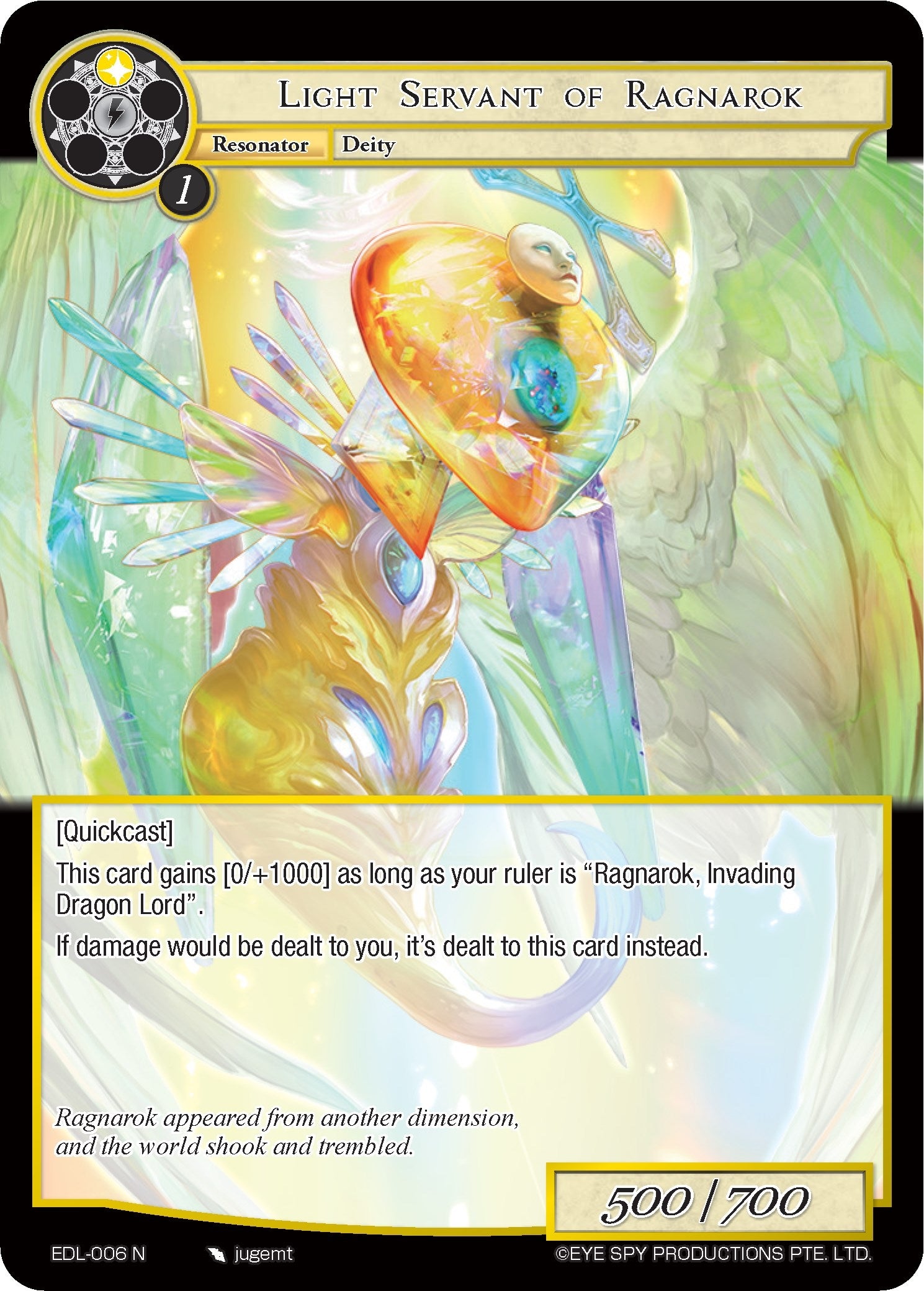 Image for Light Servant of Ragnarok (The Epic of the Dragon Lord) (EDL-006) - Force of Will