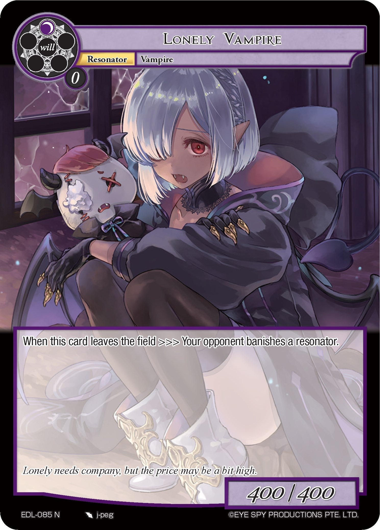 Image for Lonely Vampire (The Epic of the Dragon Lord) (EDL-085) - Force of Will