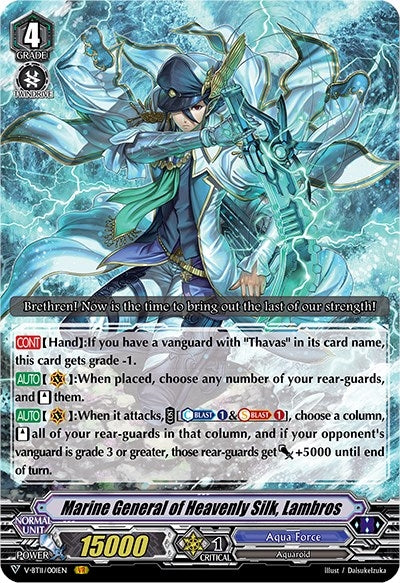 Image for Marine General of Heavenly Silk, Lambros (V-BT11: Storm of the Blue Cavalry) (V-BT11/001EN) - Cardfight Vanguard