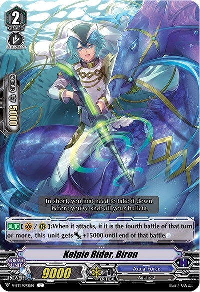 Image for Kelpie Rider, Biron (V-BT11: Storm of the Blue Cavalry) (V-BT11/072EN) - Cardfight Vanguard