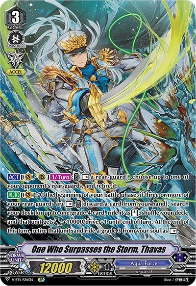 Image for One Who Surpasses the Storm, Thavas (SP) (V-BT11: Storm of the Blue Cavalry) (V-BT11/SP11EN) - Cardfight Vanguard
