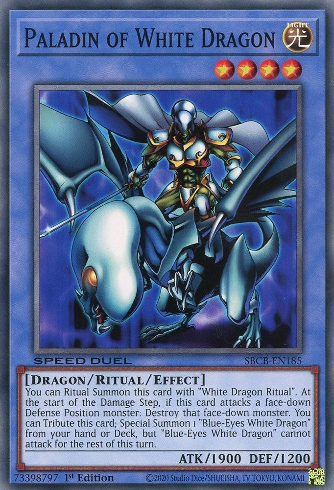 Image for Paladin of White Dragon (Speed Duel: Battle City Box) (SBCB-EN185) - YuGiOh