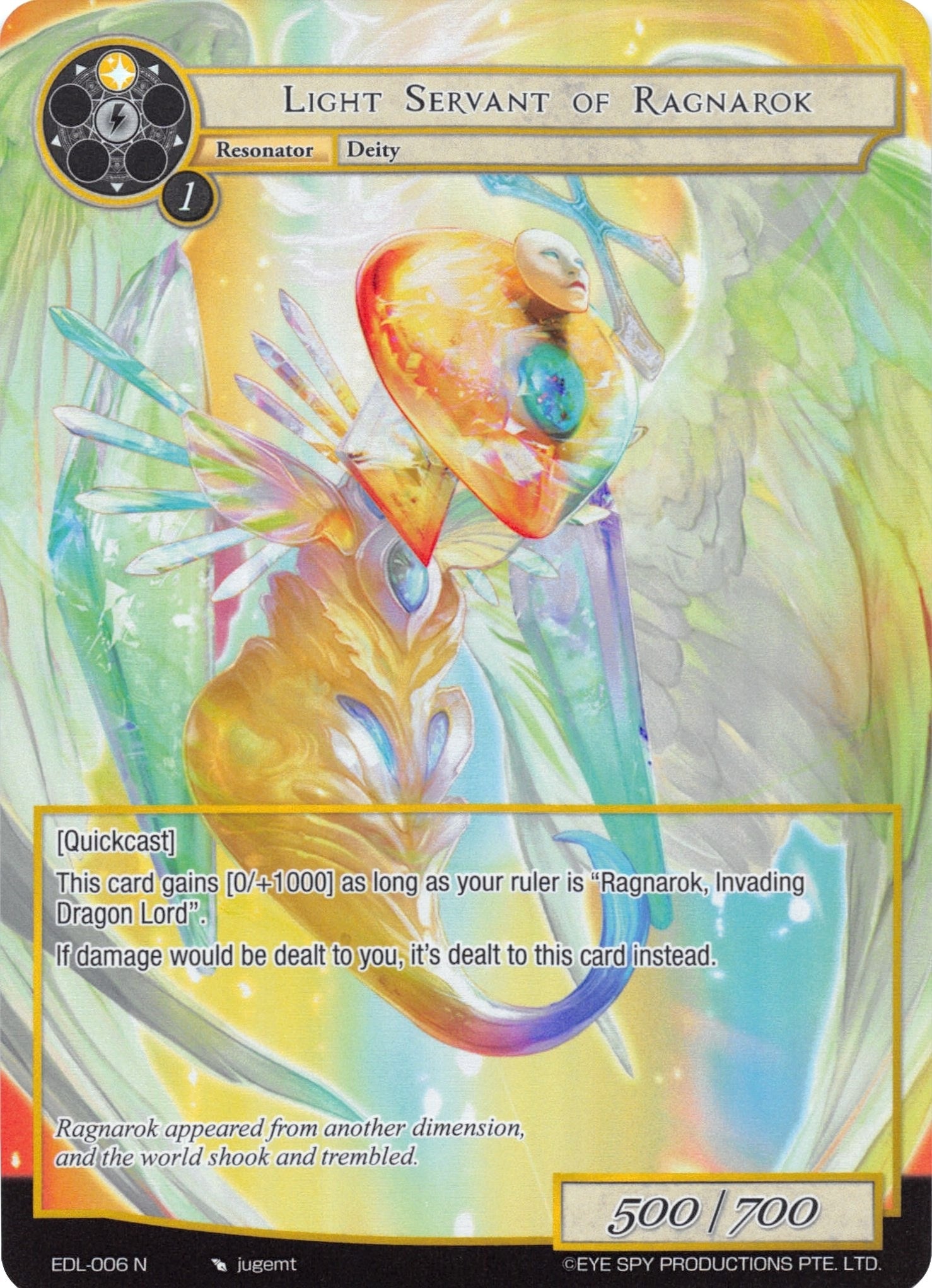 Image for Light Servant of Ragnarok (Full Art) (The Epic of the Dragon Lord) (EDL-006) - Force of Will