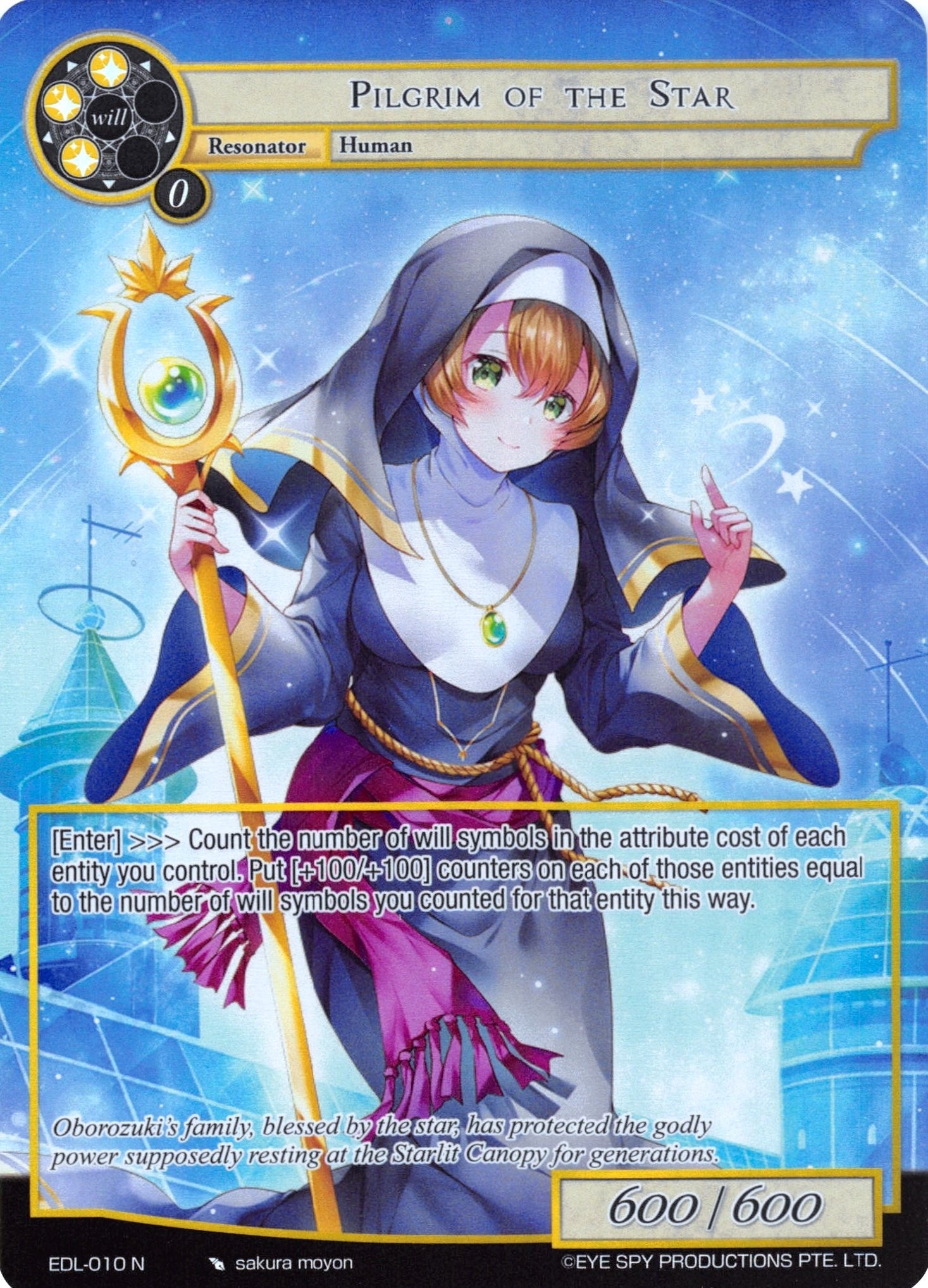 Image for Pilgrim of the Star (Full Art) (The Epic of the Dragon Lord) (EDL-010) - Force of Will