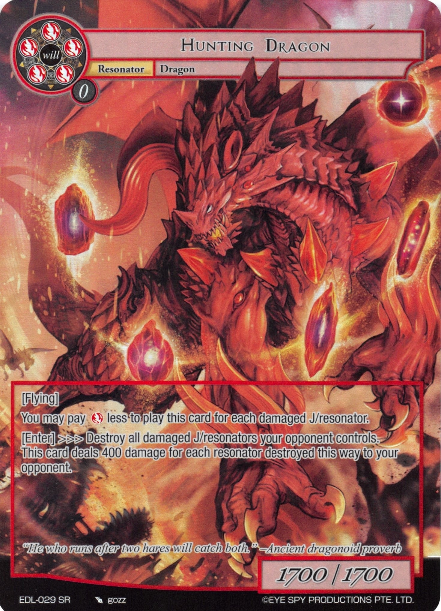 Image for Hunting Dragon (Full Art) (The Epic of the Dragon Lord) (EDL-029) - Force of Will