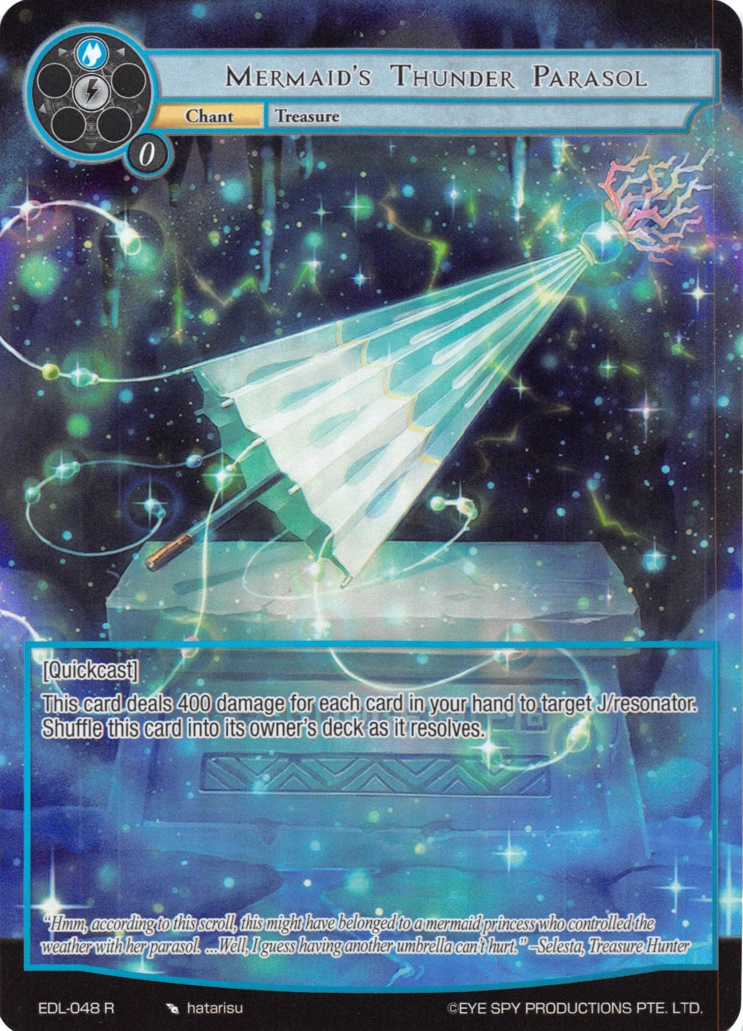 Image for Mermaid's Thunder Parasol (Full Art) (The Epic of the Dragon Lord) (EDL-048) - Force of Will
