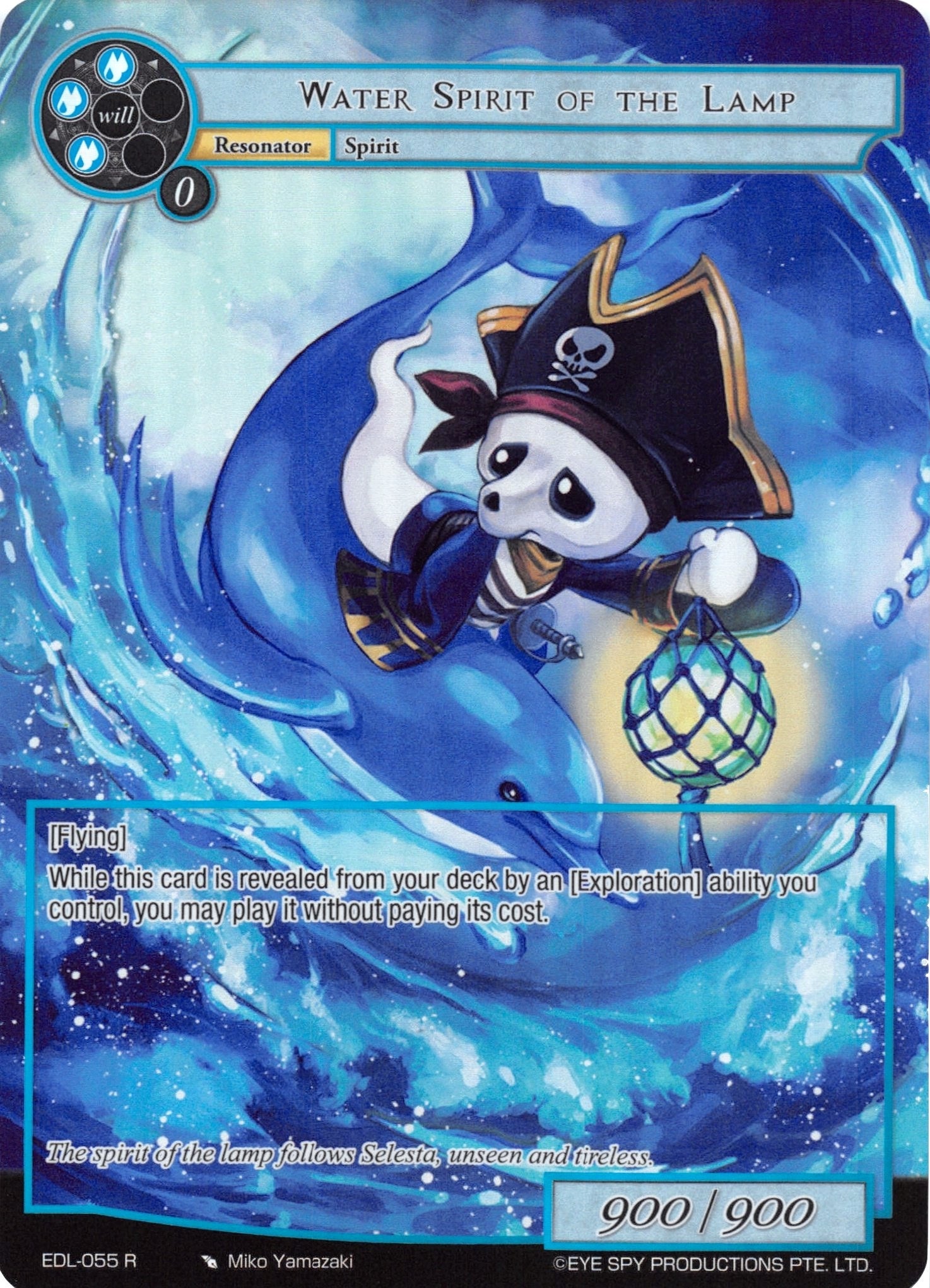 Image for Water Spirit of the Lamp (Full Art) (The Epic of the Dragon Lord) (EDL-055) - Force of Will