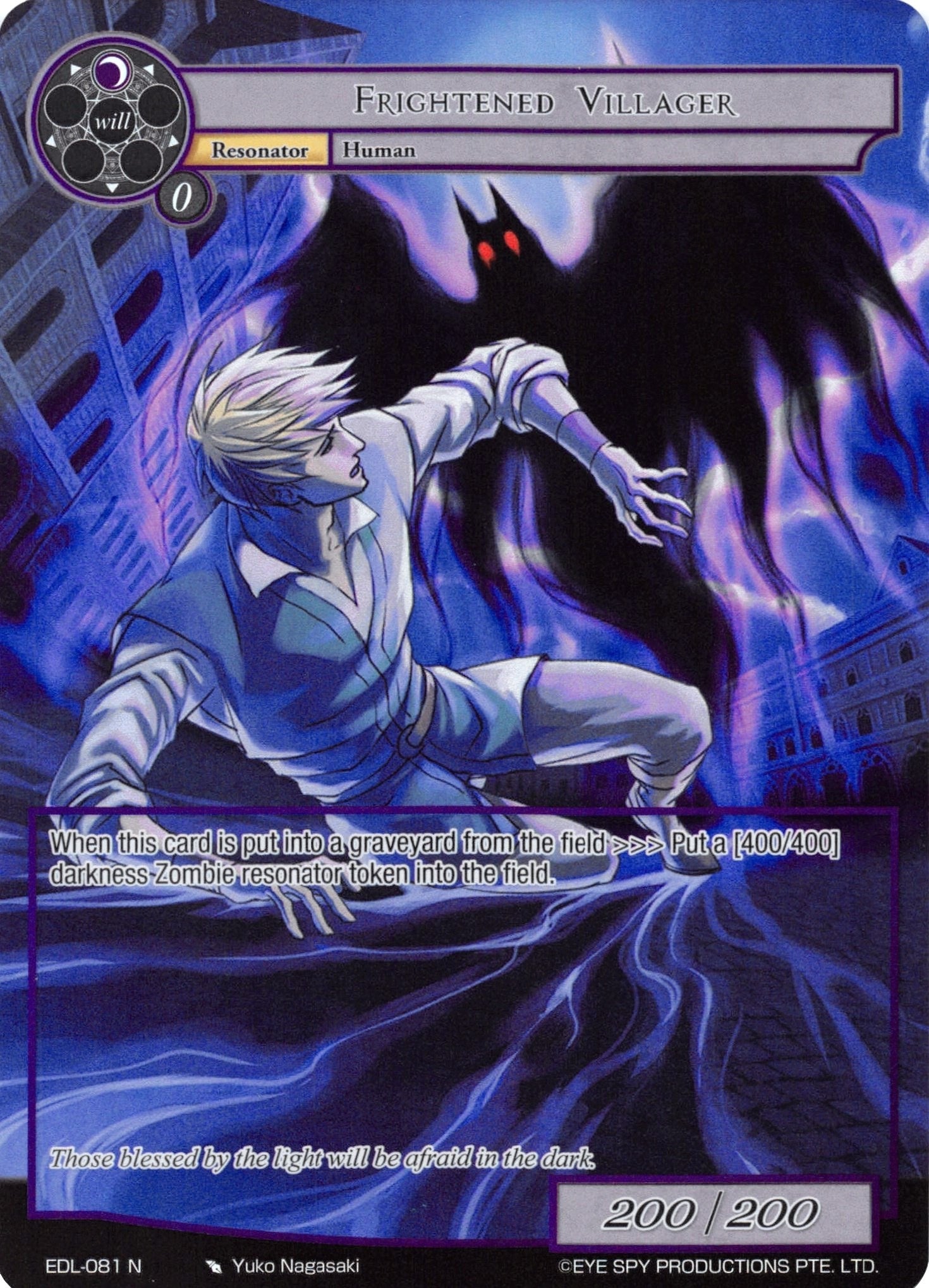 Image for Frightened Villager (Full Art) (The Epic of the Dragon Lord) (EDL-081) - Force of Will