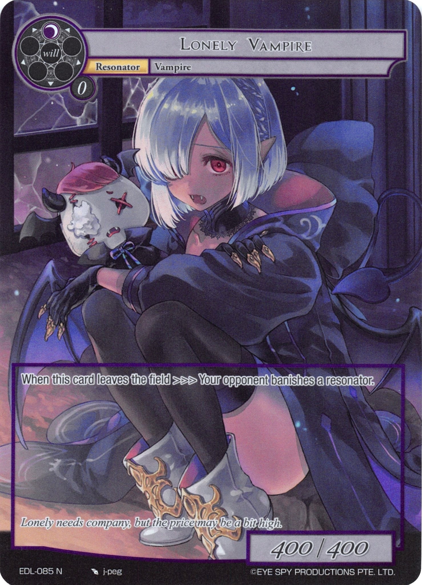 Image for Lonely Vampire (Full Art) (The Epic of the Dragon Lord) (EDL-085) - Force of Will