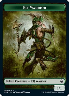 Image for Elf Warrior // Rock Double-Sided Token (Commander Legends) (8 // 11) - Magic: The Gathering
