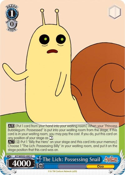 Image for The Lich: Possessing Snail (Adventure Time) (AT/WX02-092 C) - Weiss Schwarz