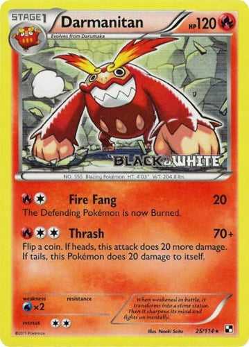 Image for Darmanitan - 25/114 (Prerelease) (Black and White Promos) (25/114) - Pokemon