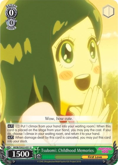 Image for Tsubomi: Childhood Memories (Mob Psycho 100) (MOB/SX02-031 U) - Weiss Schwarz