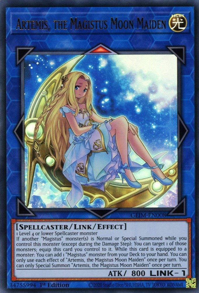 Image for Artemis, the Magistus Moon Maiden (Genesis Impact) (GEIM-EN008) - YuGiOh