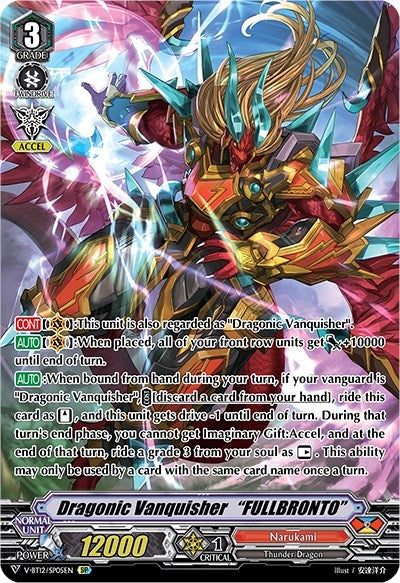 Image for Dragonic Vanquisher "FULLBRONTO" (SP) (V-BT12: Divine Lightning Radiance) (V-BT12/SP05EN) - Cardfight Vanguard