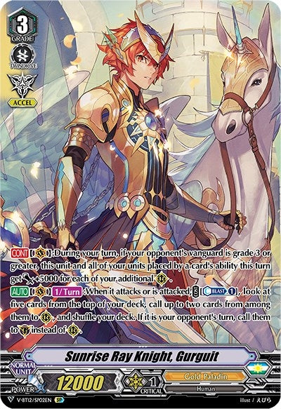 Image for Sunrise Ray Knight, Gurguit (SP) (V-BT12: Divine Lightning Radiance) (V-BT12/SP02EN) - Cardfight Vanguard