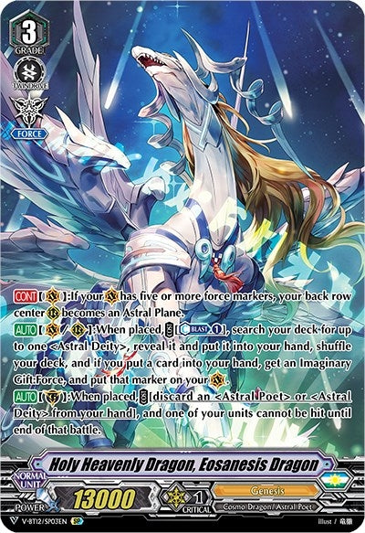 Image for Holy Heavenly Dragon, Eosanesis Dragon (SP) (V-BT12: Divine Lightning Radiance) (V-BT12/SP03EN) - Cardfight Vanguard