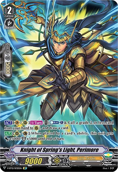 Image for Knight of Spring's Light, Perimore (SP) (V-BT12: Divine Lightning Radiance) (V-BT12/SP20EN) - Cardfight Vanguard