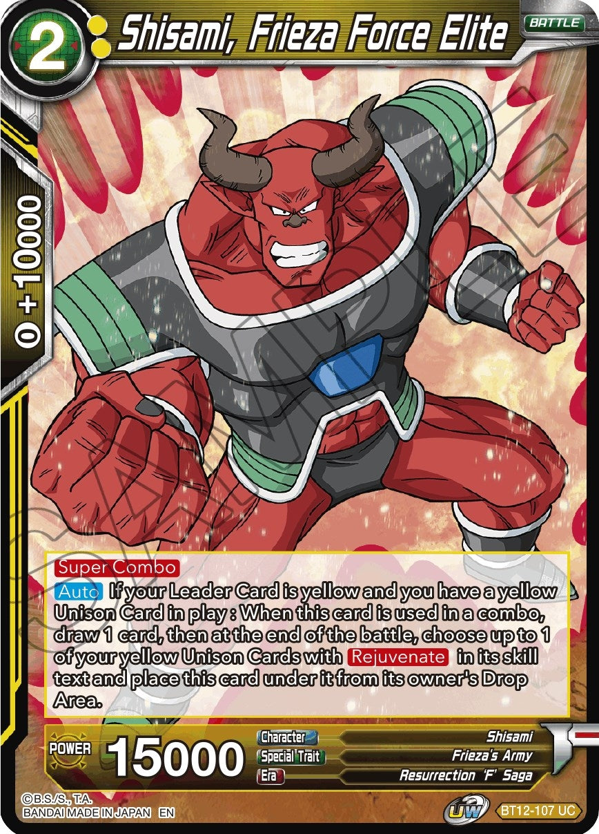 Image for Shisami, Frieza Force Elite (Vicious Rejuvenation) (BT12-107) - Dragon Ball Super: Masters