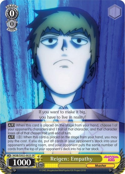 Image for Reigen: Empathy (SR) (Mob Psycho 100) (MOB/SX02-002S SR) - Weiss Schwarz
